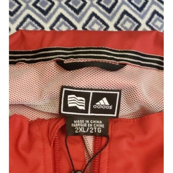 Adidas Red Fleece Jacket New NEWT Size 2XL Full Zip - Picture 4 of 9